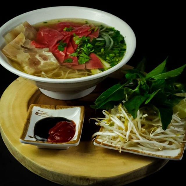 10 Rare Steak & Tendon Noodle Soup.