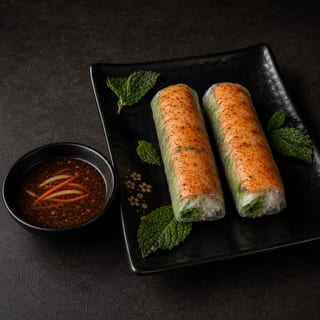 [5A] Sugarcane Shrimp Spring Rolls