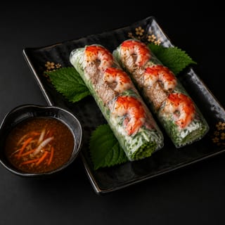 [4A] Grilled Shrimp & Pork Spring Rolls